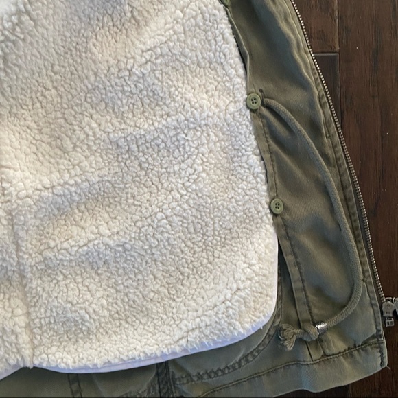 COPY - Khaki Green Jacket Max Jeans Sz L Removable Fleece Lining - Picture 4 of 13